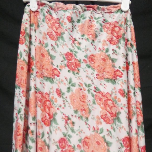 Very Long Pleated Floral Skirt | Stretchy Waistband | Slip-on | NWOT - Picture 6 of 8